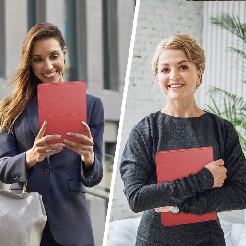 Gorbado Small Portfolio Organizer, A5 Zippered Business Portfolio, Junior Padfolio Folder Binder for Men Women,5 x 8 Writing Pad Included, Red - Image 5